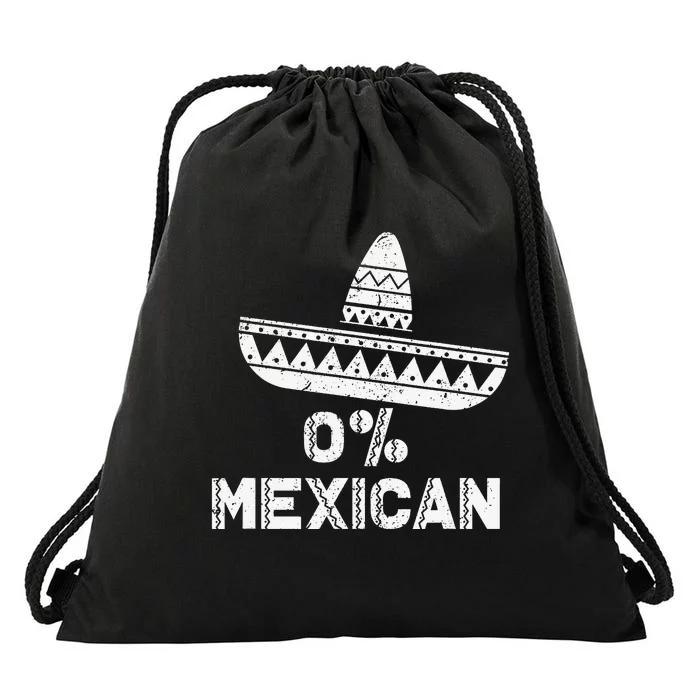 Funny 0 Mexican With Sombrero For Cinco De Mayo Drawstring Bag