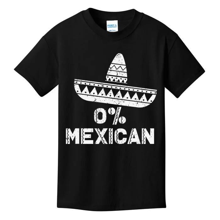 Funny 0 Mexican With Sombrero For Cinco De Mayo Kids T-Shirt