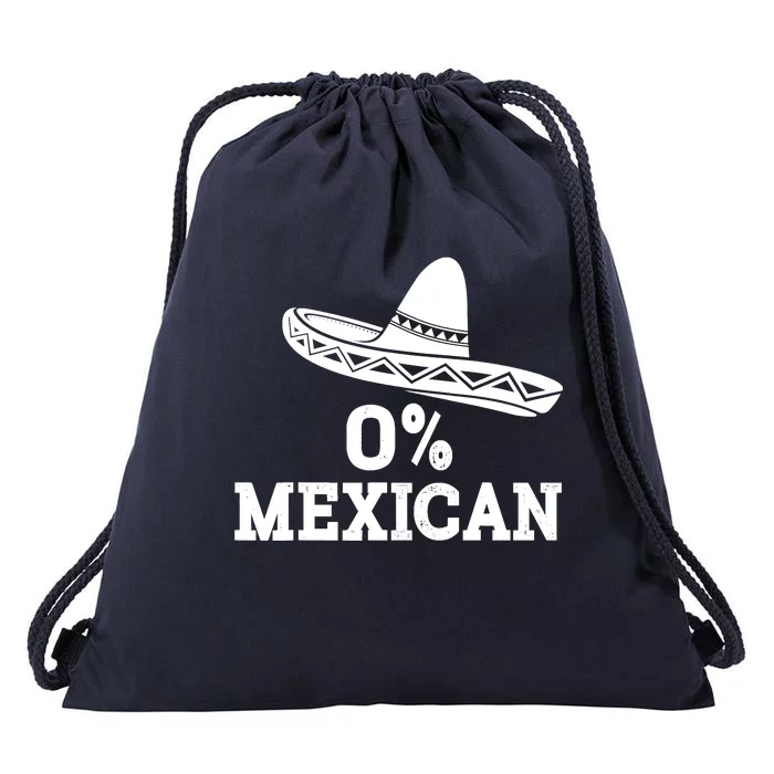 Funny 0 Mexican With Sombrero For Cinco De Mayo Costume Drawstring Bag