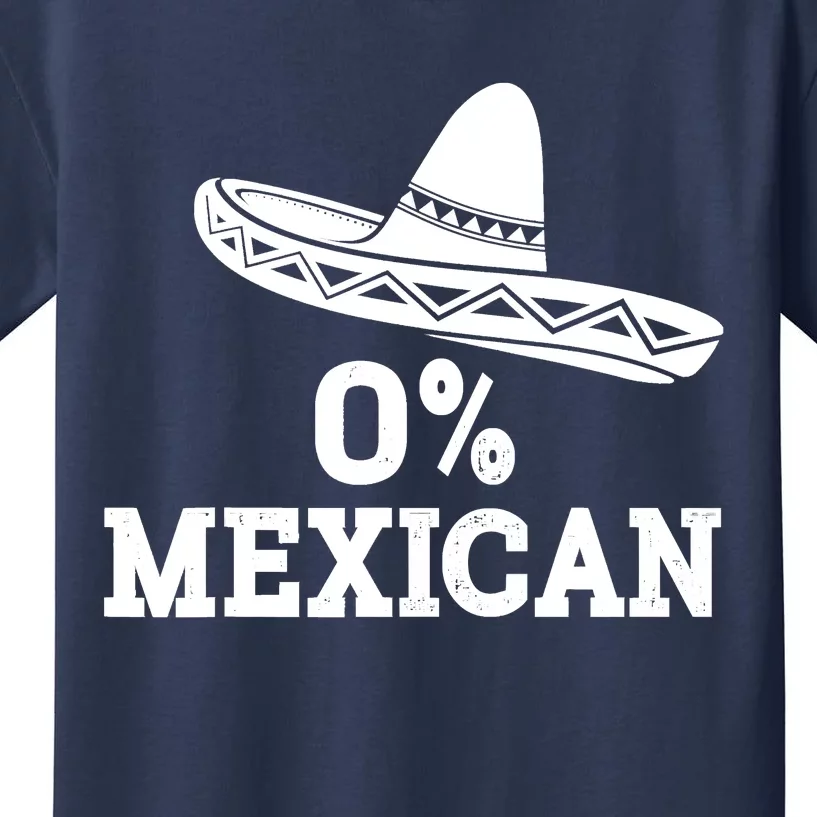 Funny 0 Mexican With Sombrero For Cinco De Mayo Costume Kids T-Shirt