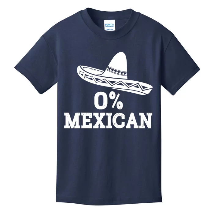 Funny 0 Mexican With Sombrero For Cinco De Mayo Costume Kids T-Shirt