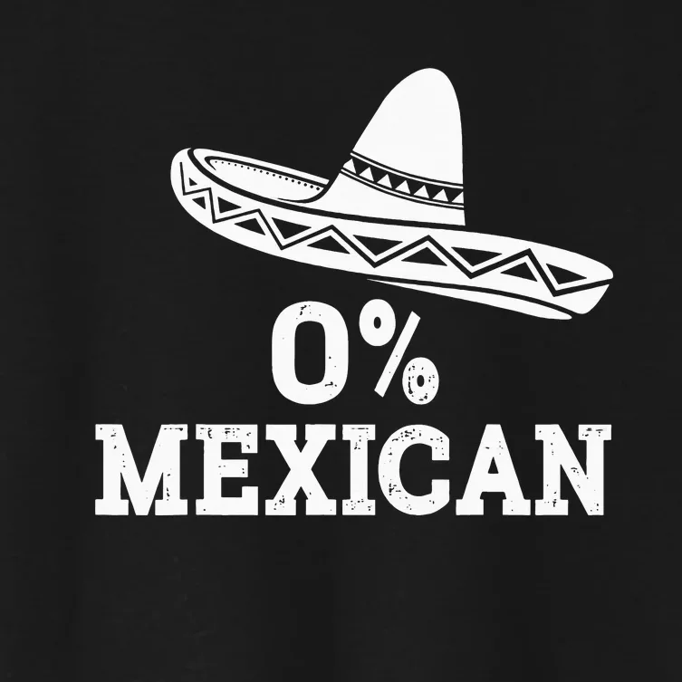 Funny 0 Mexican with sombrero for Cinco de Mayo costume Women's Crop Top Tee