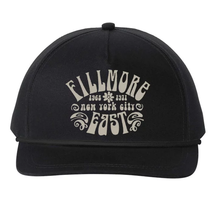 Fillmore 1968 1971 New York City East Embody Peace & Love Snapback Five-Panel Rope Hat