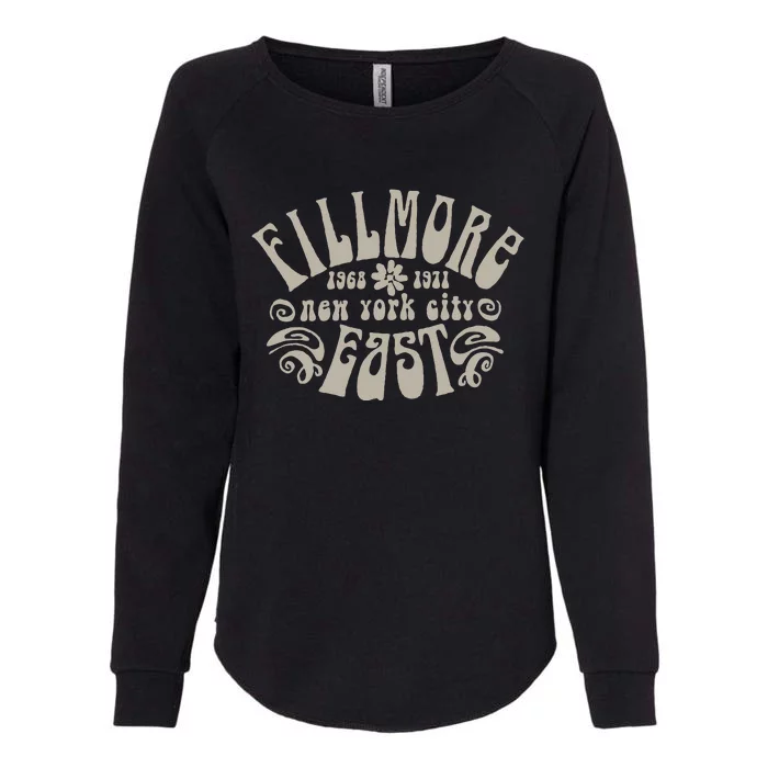 Fillmore 1968 1971 New York City East Embody Peace & Love Womens California Wash Sweatshirt