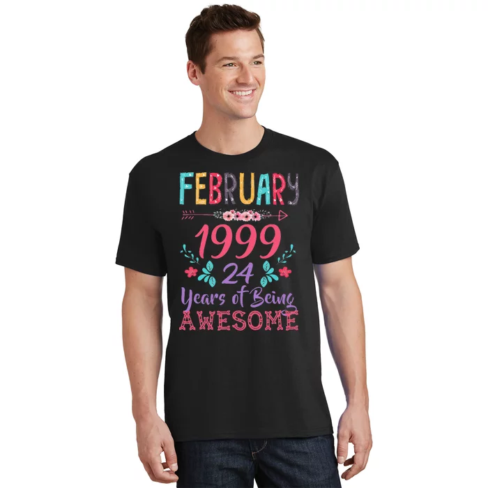 February 1999 24th Birthday Gift 24 Years Old T-Shirt