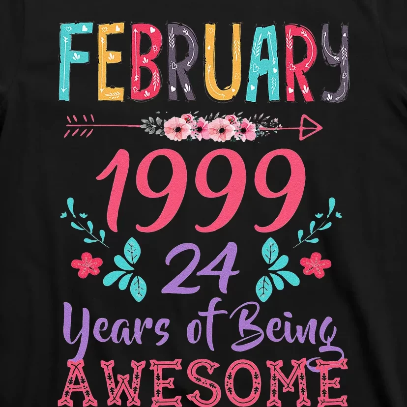 February 1999 24th Birthday Gift 24 Years Old T-Shirt