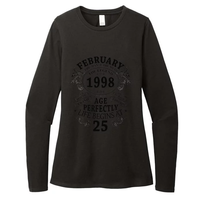 February 1998 25 Year Old Gift 25th Birthday Gifts For Womens CVC Long Sleeve Shirt