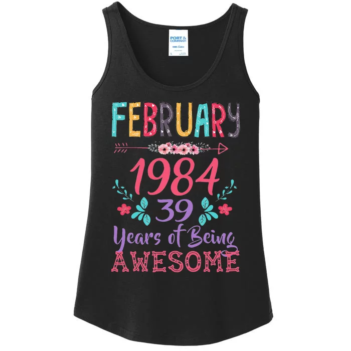 February 1984 39th Birthday Gift 39 Years Old Ladies Essential Tank