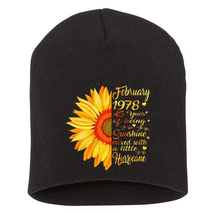 February 1978 45th Birthday Gift 45 Years Old Short Acrylic Beanie