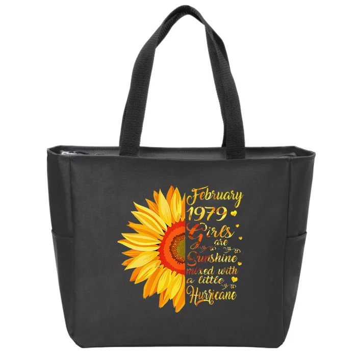 February 1979 44th Birthday Gift 44 Years Old Zip Tote Bag