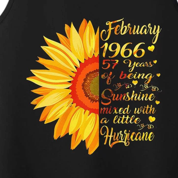 February 1966 57th Birthday Gift 57 Years Old Performance Tank