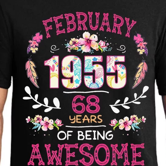 February 1955 68th Birthday Gift 68 Years Old Pajama Set