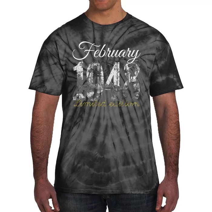 February 1948 75 Year Old 1948 75th Birthday Gift Tie-Dye T-Shirt