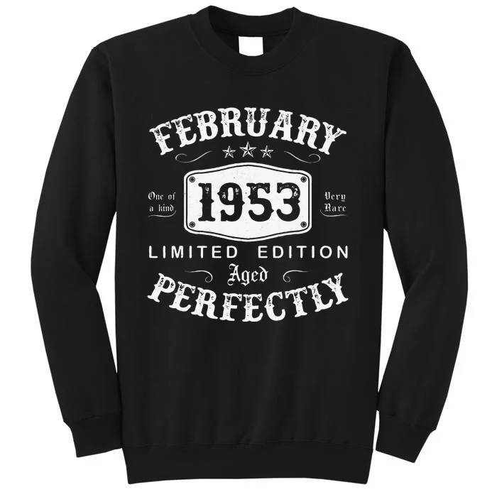 February 1953 70 Year Old 70th Birthday Gifts Vintage 1953 Sweatshirt