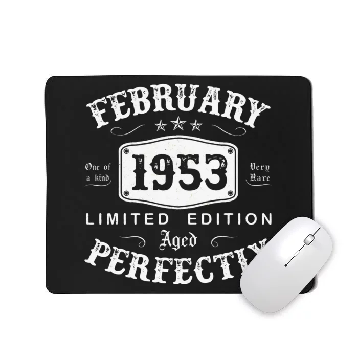 February 1953 70 Year Old 70th Birthday Gifts Vintage 1953 Mousepad