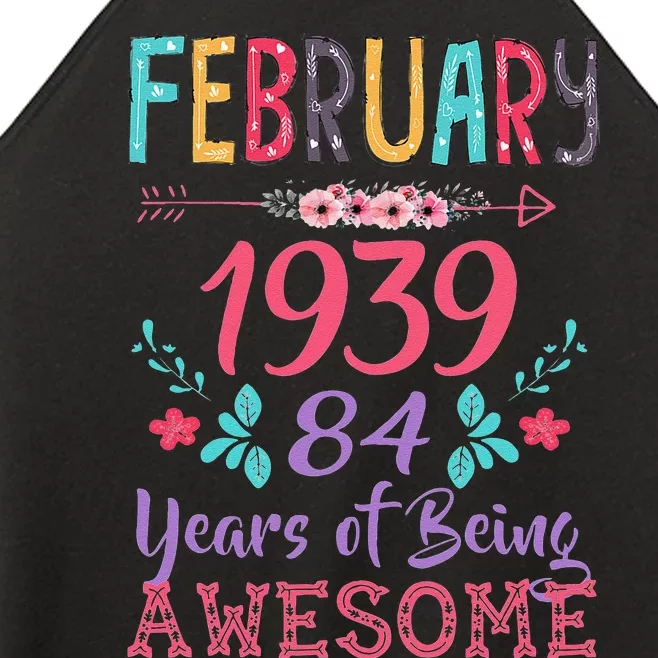 February 1939 84th Birthday Gift 84 Years Old Women’s Perfect Tri Rocker Tank