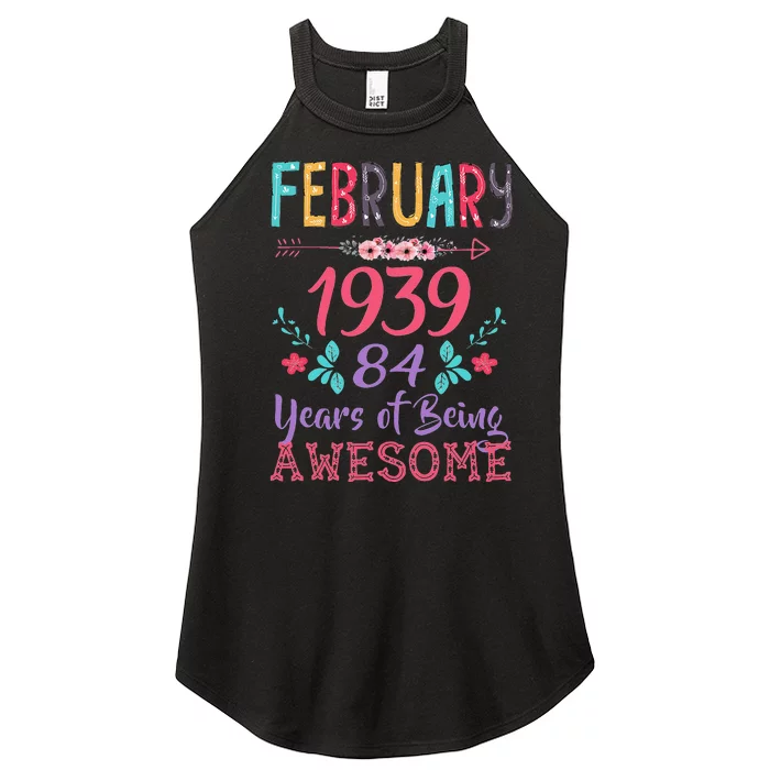 February 1939 84th Birthday Gift 84 Years Old Women’s Perfect Tri Rocker Tank