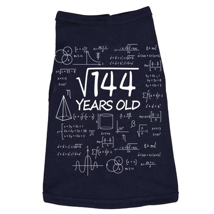 Funny 12th Birthday 144 Math Square Root Doggie Tank