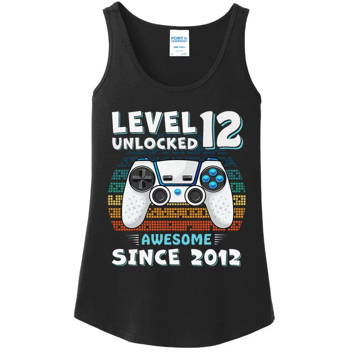 Funny 12th Birthday Decoration Boy 12yr 12 Year Old Birthday Ladies Essential Tank