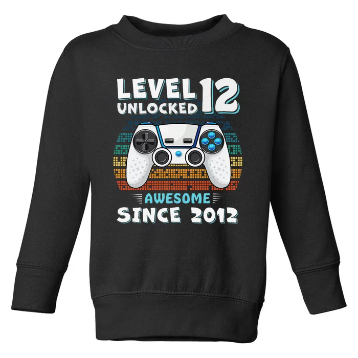 Funny 12th Birthday Decoration Boy 12yr 12 Year Old Birthday Toddler Sweatshirt