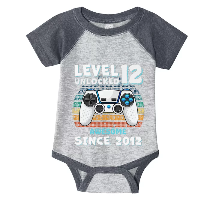 Funny 12th Birthday Decoration Boy 12yr 12 Year Old Birthday Infant Baby Jersey Bodysuit