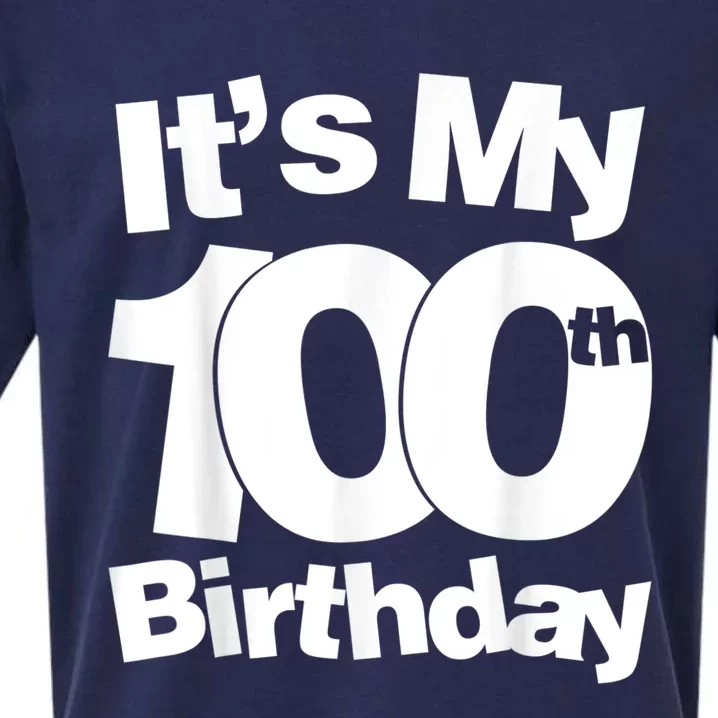 Funny 100th Birthday. It's My 100th Birthday 100 Year Old Birthday Sueded Cloud Jersey T-Shirt