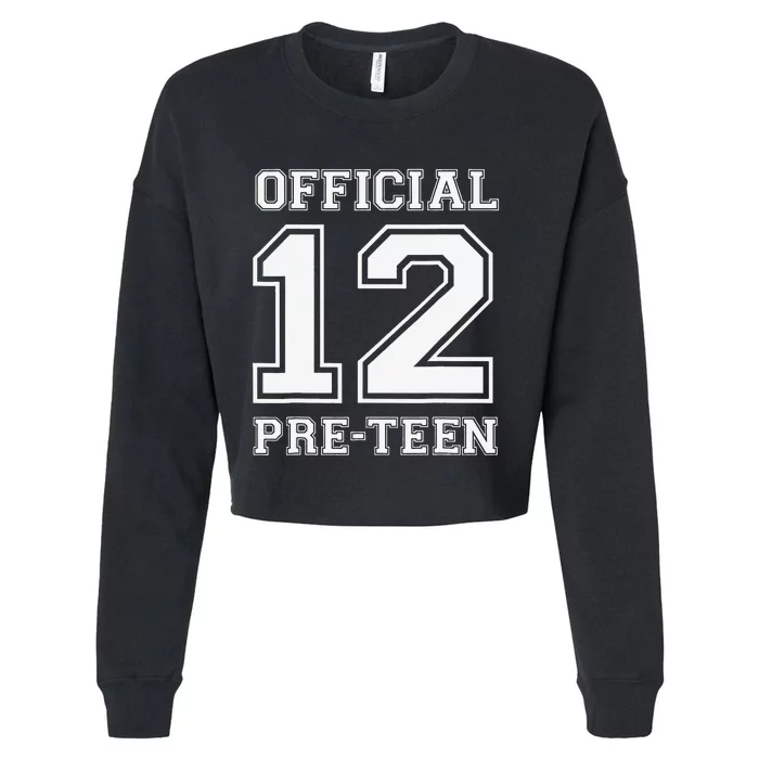 Funny 12th Birthday 12 Year Old 2010 12 PreTeen Cropped Pullover Crew