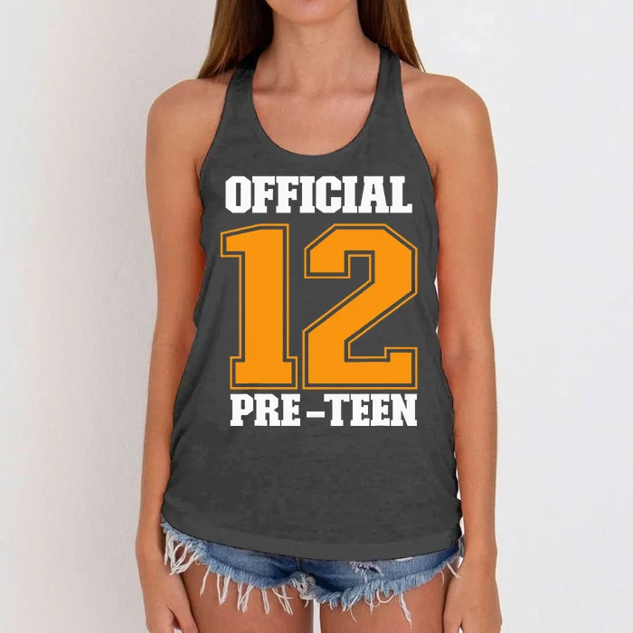 Funny 12th Birthday 12 Year Old 2010 Official 12 Pre-Teen Women's Knotted Racerback Tank