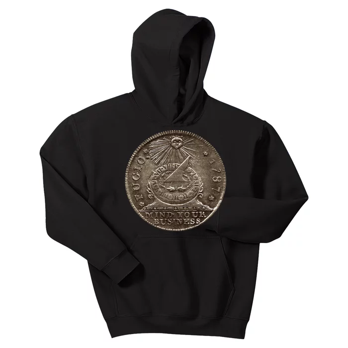 Fugio 1787 Cent Coin Mind Your Business United States Money Kids Hoodie