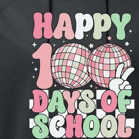 Funny 100 Days 100th Day Of School For Girl Boy & Teacher Performance Fleece Hoodie