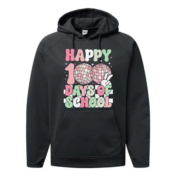 Funny 100 Days 100th Day Of School For Girl Boy & Teacher Performance Fleece Hoodie