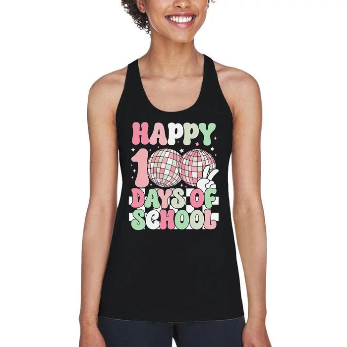 Funny 100 Days 100th Day Of School For Girl Boy & Teacher Women's Racerback Tank