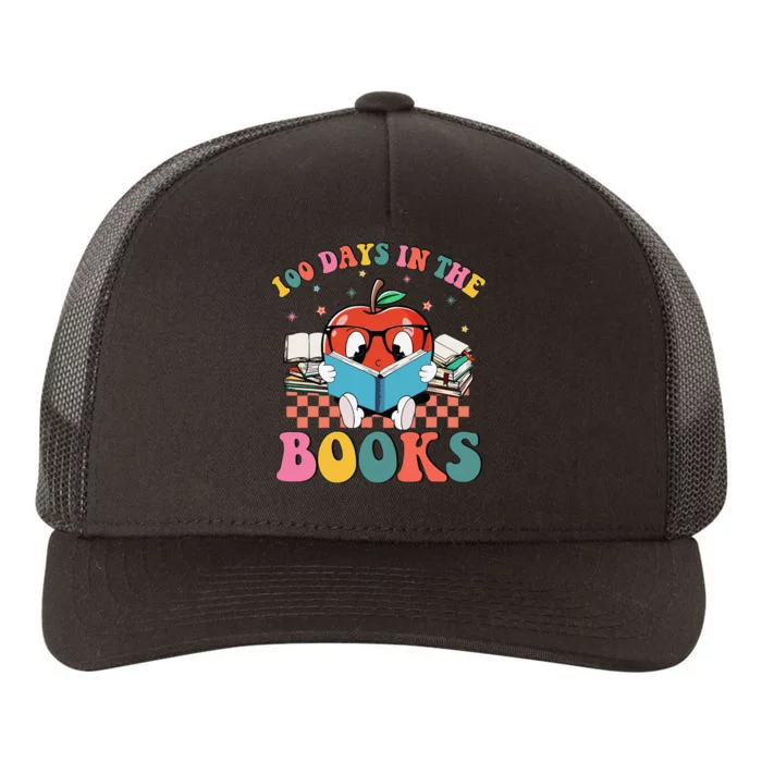 Funny 100 Days In The Books Reading Teacher 100th Day Of School Yupoong Adult 5-Panel Trucker Hat