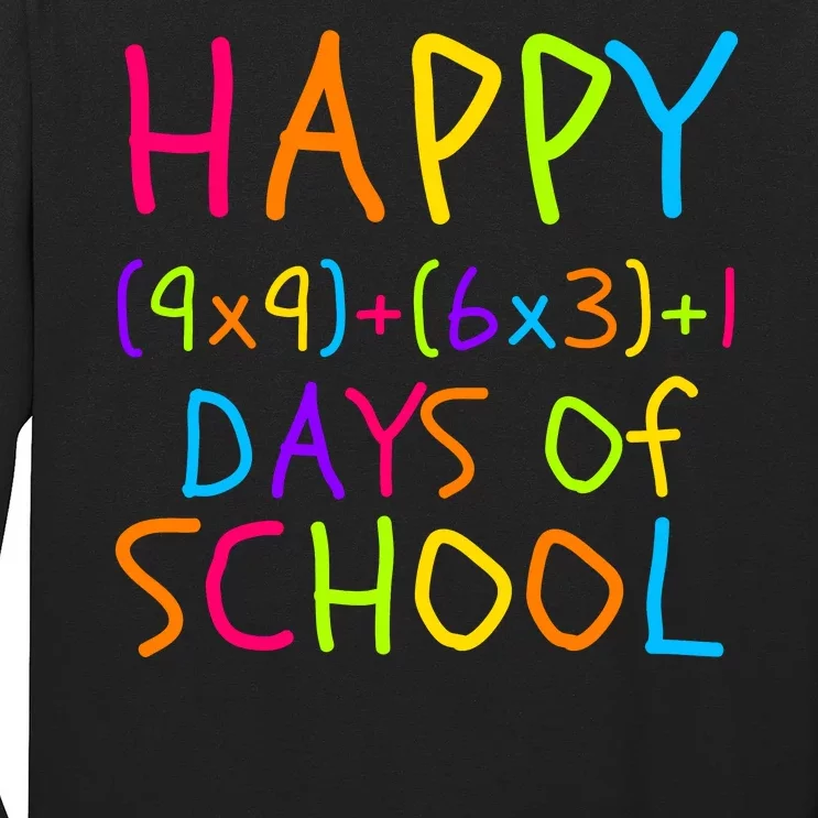 Funny 100th Day Of School Math Teacher 100 Days Math Formula 100 Days Smarter Long Sleeve Shirt