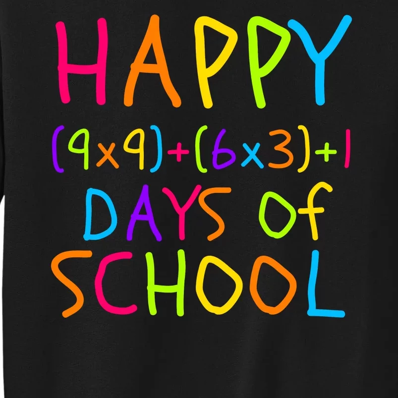 Funny 100th Day Of School Math Teacher 100 Days Math Formula 100 Days Smarter Tall Sweatshirt