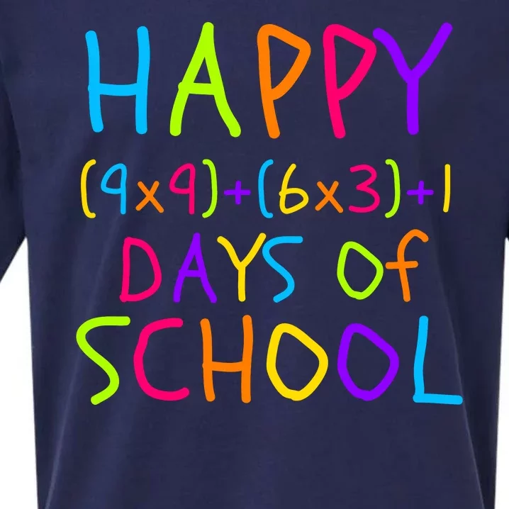 Funny 100th Day Of School Math Teacher 100 Days 100 Days Smarter Math Formula Sueded Cloud Jersey T-Shirt