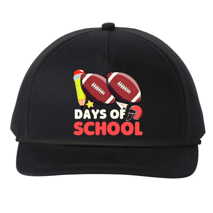 Football 100 Days Of School Boy 100 Days Brighter Snapback Five-Panel Rope Hat