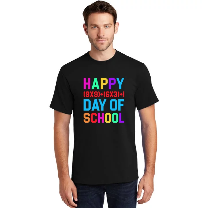 Math Formula 100 Days Of School Teacher Boys Girls Tall T-Shirt