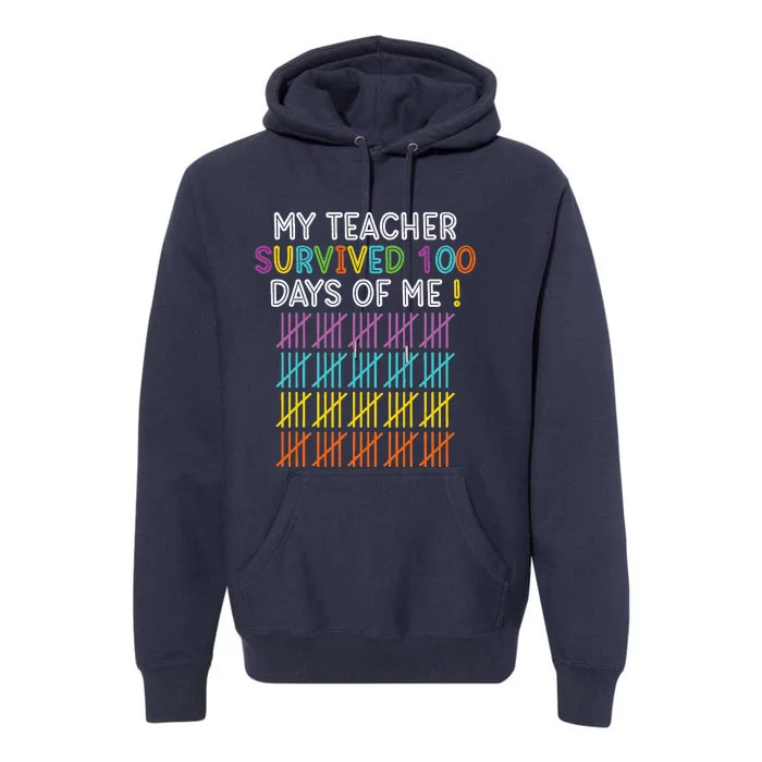 Funny 100 Days Of School For And Smarter Premium Hoodie