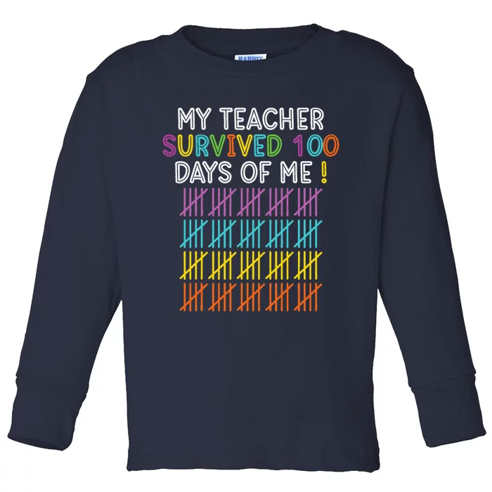 Funny 100 Days Of School For And Smarter Toddler Long Sleeve Shirt