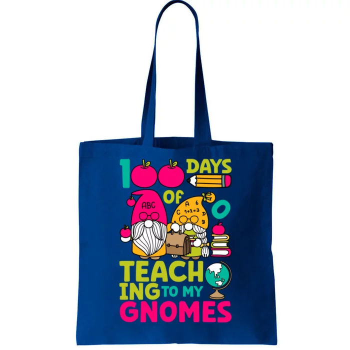 Funny 100 Days Of Teaching My Gnomes Teacher Costume Meaningful Gift Tote Bag