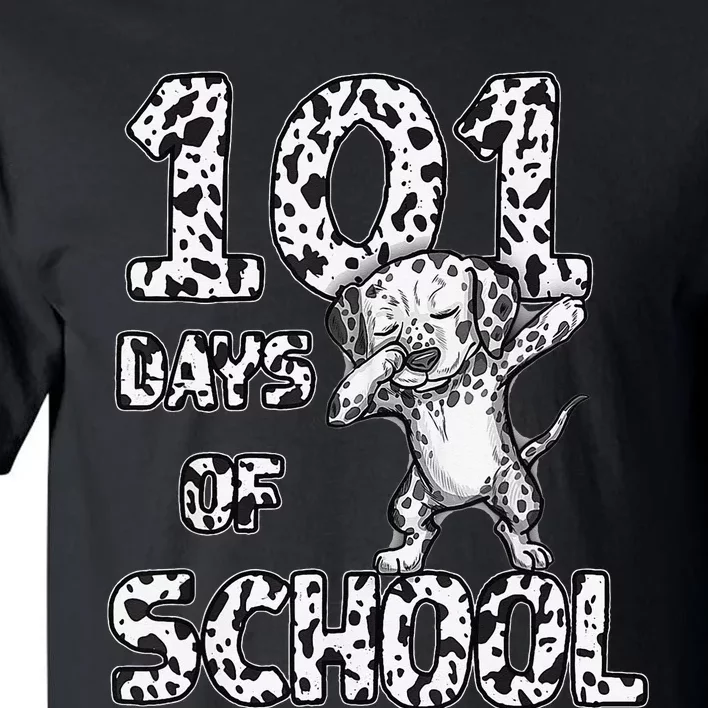 Funny 101 Days School Dabbing Dalmatian Dog 100 days Teacher Tall T-Shirt