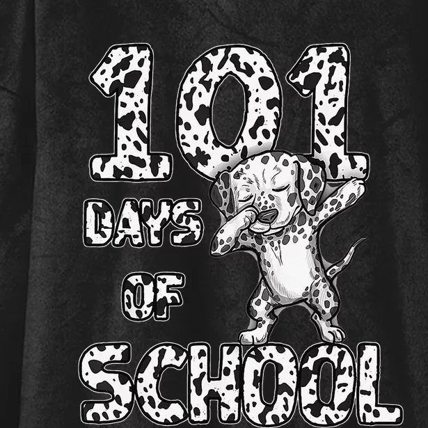 Funny 101 Days School Dabbing Dalmatian Dog 100 days Teacher Hooded Wearable Blanket