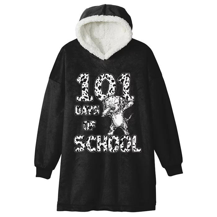 Funny 101 Days School Dabbing Dalmatian Dog 100 days Teacher Hooded Wearable Blanket