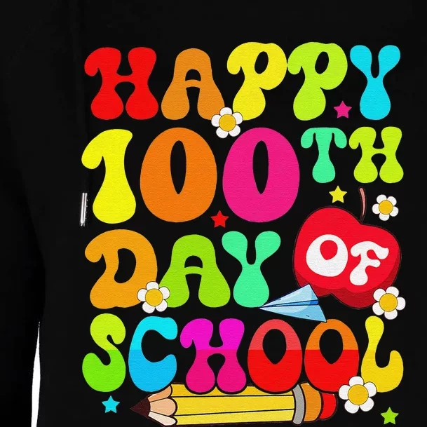 funny 100 Days Of School Teacher And Student Womens Funnel Neck Pullover Hood