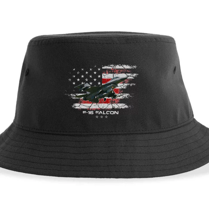 F 16 Falcon U.S Military Fighter Fighting Jet Pilot Veteran Sustainable Bucket Hat