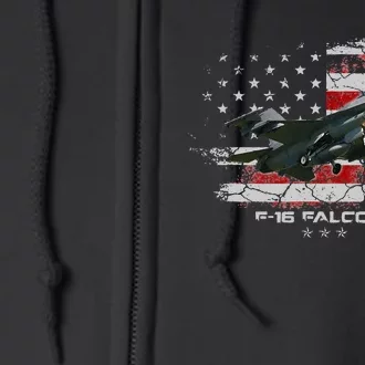 F 16 Falcon U.S Military Fighter Fighting Jet Pilot Veteran Full Zip Hoodie