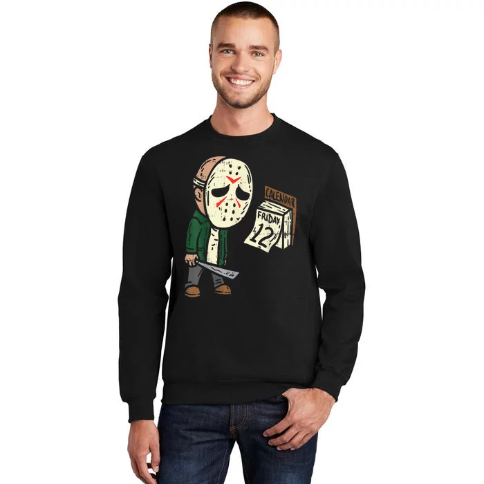 Friday 13th Funny Halloween Horror Movie Humor Party Crazy Tall Sweatshirt