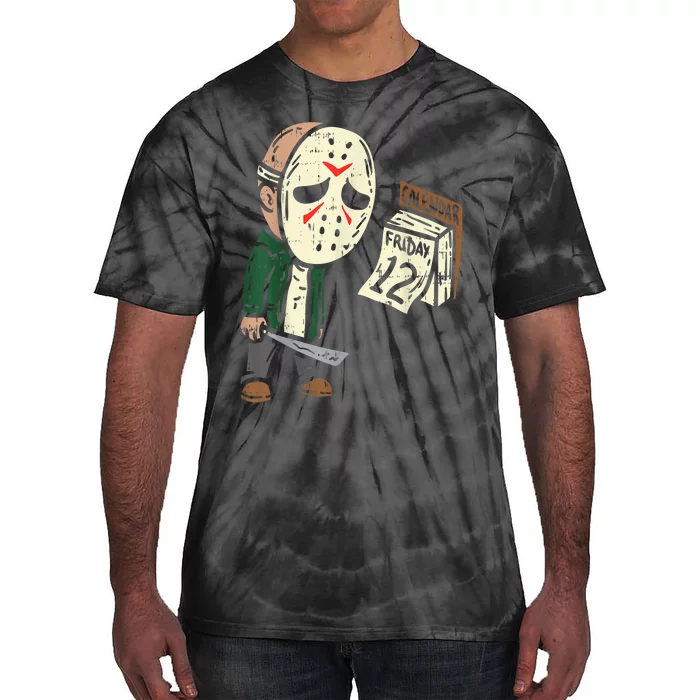 Friday 13th Funny Halloween Horror Movie Humor Party Crazy Tie-Dye T-Shirt