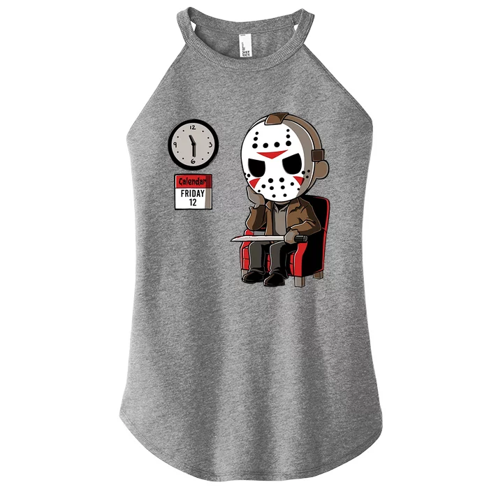 Friday 12th Funny Halloween Horror Movie Humor Women’s Perfect Tri Rocker Tank